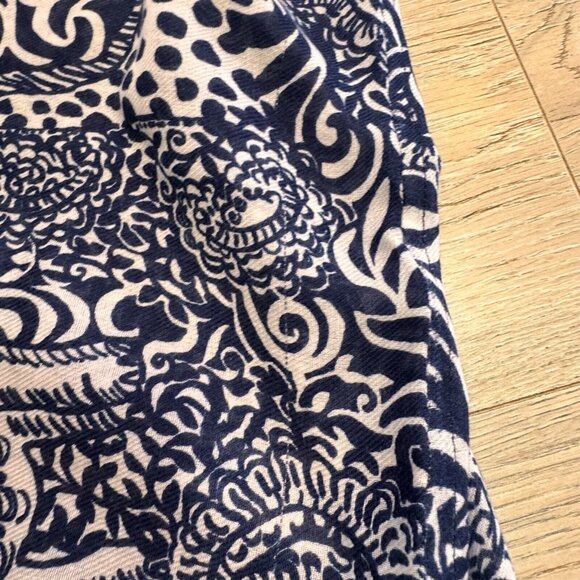 Lilly‎ Pulitzer Resort Infinity Loop Scarf Navy High Tide Vaca Paisley Animal - Picture 8 of 8